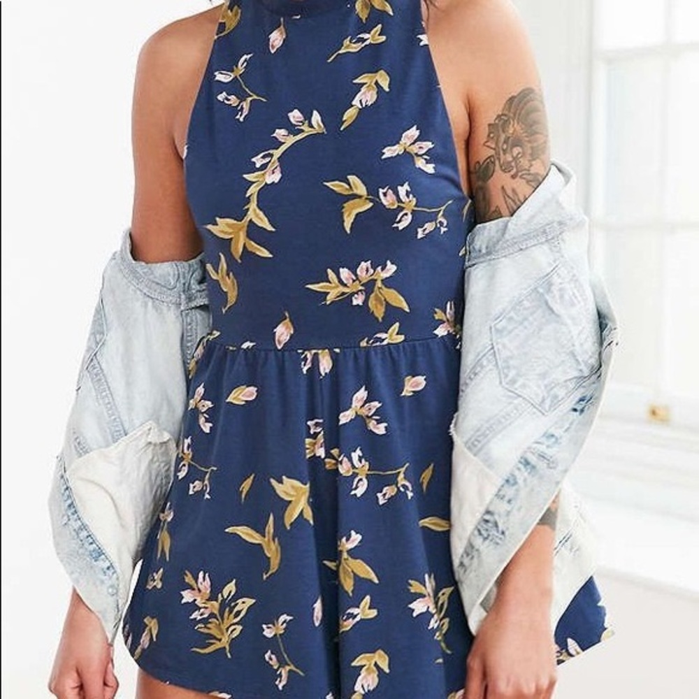Urban Outfitters (Kimchi Blue) Navy Floral Romper